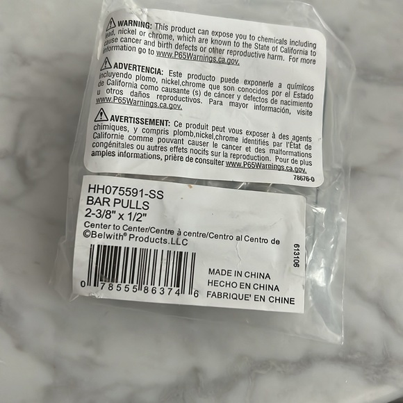 NIB! Set of 10 Hickory Hardware Stainless Steel Cabinet Pulls - Picture 4 of 6